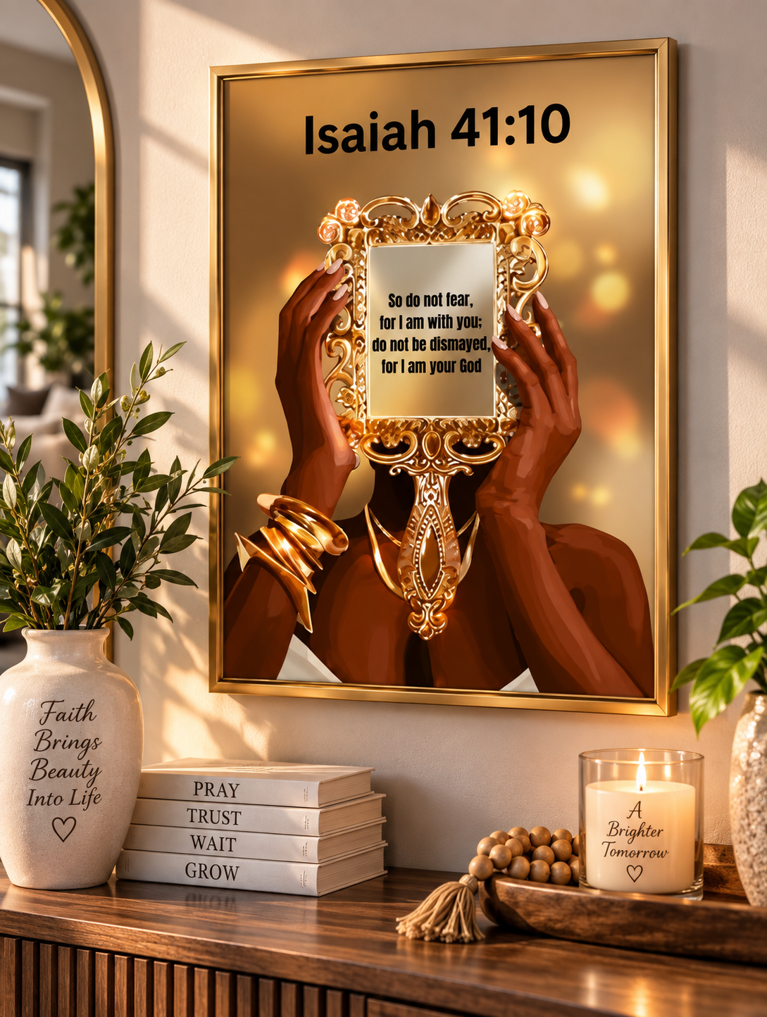Isaiah 41:10 Christian Wall Art | Do Not Fear Scripture Print | Faith Home Decor